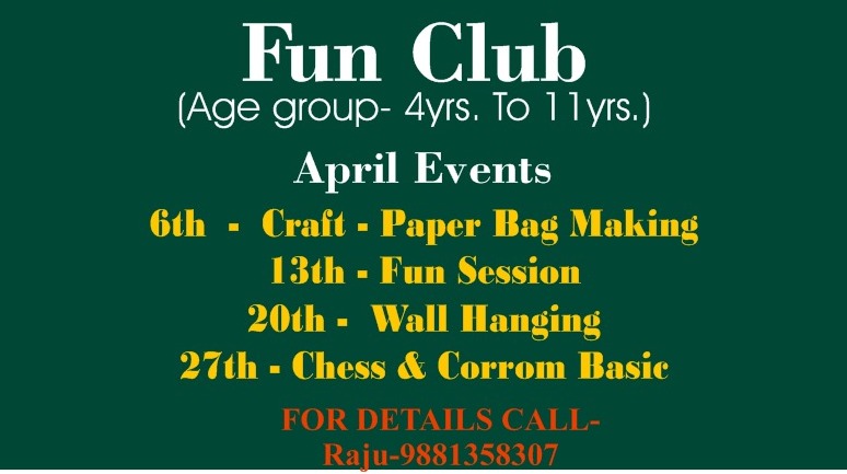 FUN CLUB (Kids Club age 4 – 11)