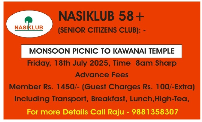 NASIKLUB 58+ (SENIOR CITIZENS CLUB): –