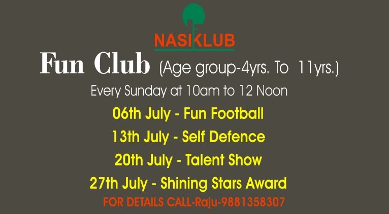 FUN CLUB (Exclusive club for kids age Group 4 to 11yrs)