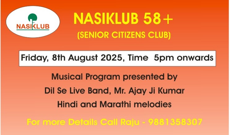 NASIKLUB 58+ (SENIOR CITIZENS CLUB): –