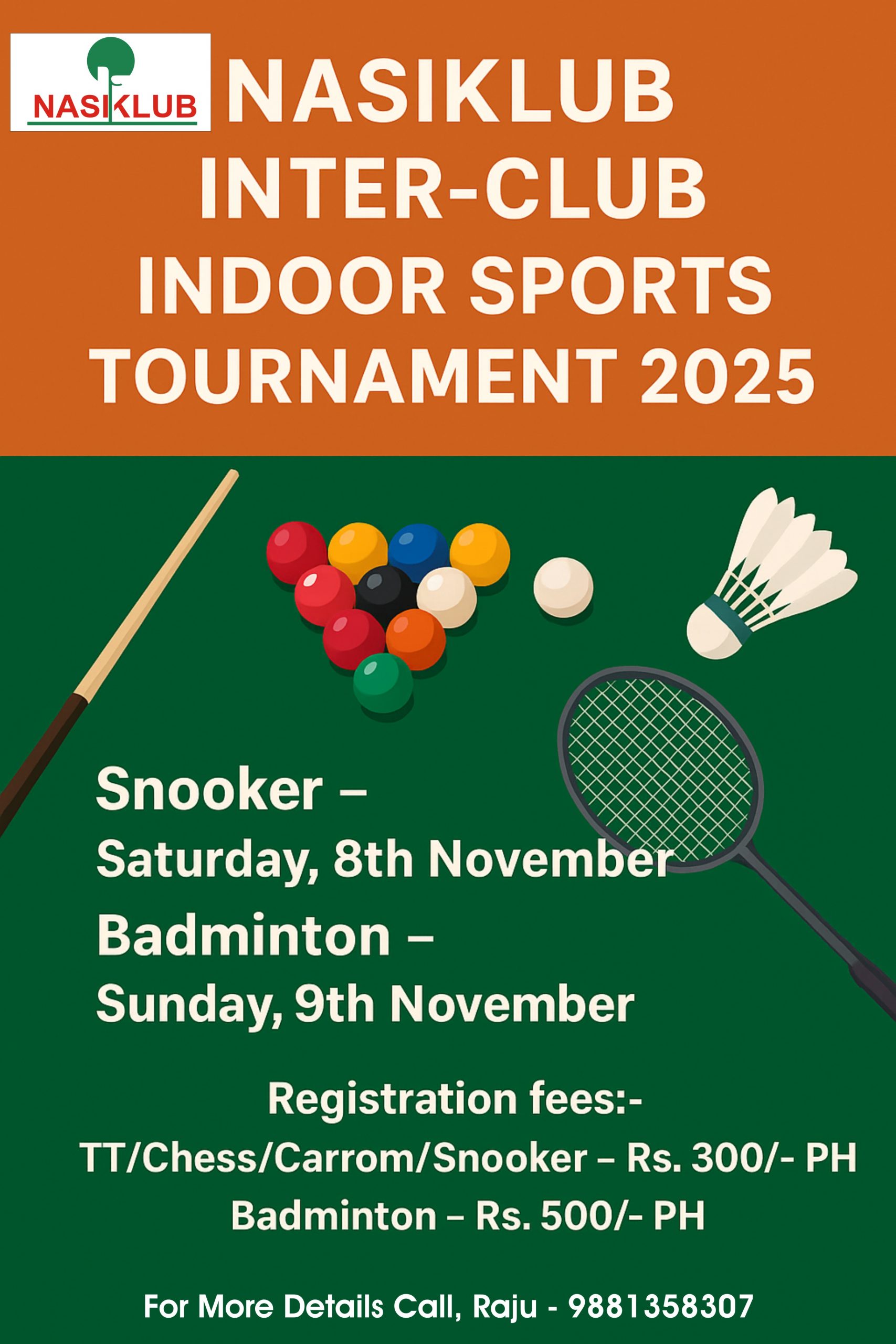 NASIKLUB INTER-CLUB INDOOR SPORTS TOURNAMENT 2025
