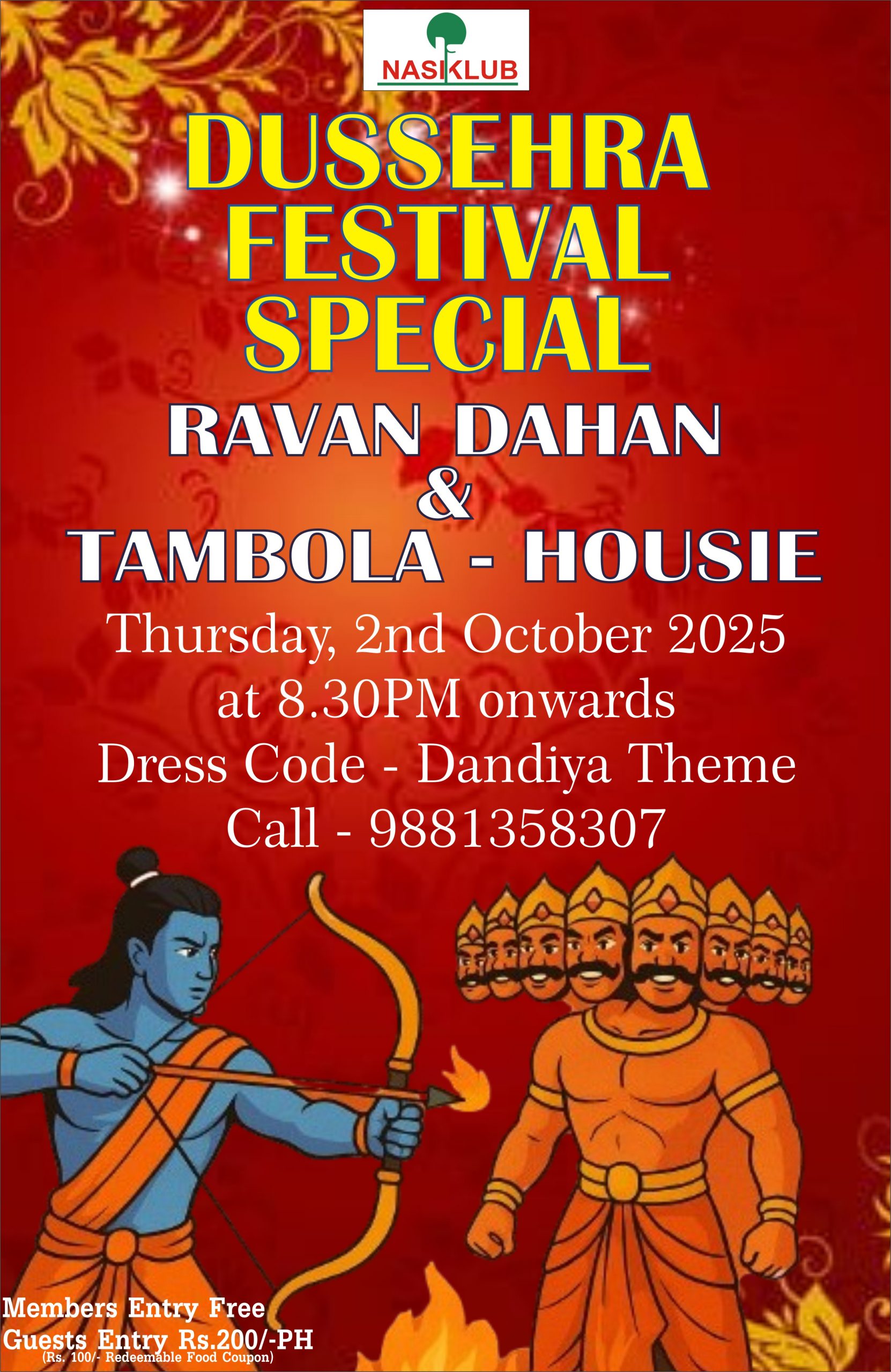 DUSSEHRA FESTIVAL SPECIAL : Tambola – Housie & Ravan Dahan